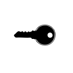 Vector illustration of a key