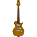 Wooden guitar vector image