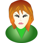 Face of angry woman vector