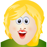 Vector clip art of smiles blonde face