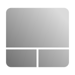 Grayscale touchpad icon vector clip art