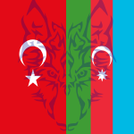 Turkish and Azerbaijan flag mix