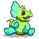 Green baby dino vector image