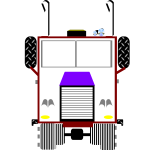 Big rig truck vector clip art