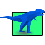 Blue tyrannosaurus vector illustration