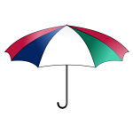 Vector graphics of colorful umbrella