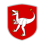 Vector clip art of coat of arms of Czech Dino