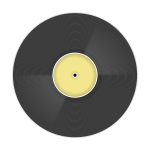 Vector drawing of color vinyl record