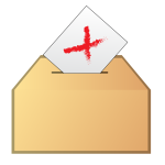 Vote no icon vector drawing