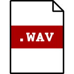 Vector clip art of wav file type computer icon