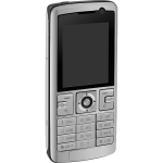 Vector image of mobile phone with keypad