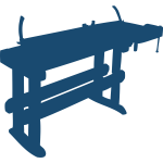 Work bench vector clip art