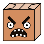 Paper box head vector image