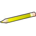 Yellow outlined pencil