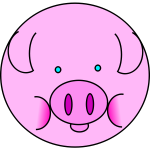 Pink pig vector image