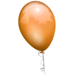 Orange balloon vector image