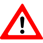 Warning sign vector image