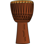 Vector image of djembe