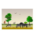 African wildlife scenery vector image