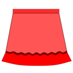 Red skirt vector drawing