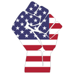 American flag fist