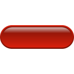 Pill shaped red button vector drawing