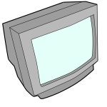 Vector graphics CRT computer monitor