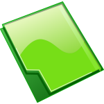 Closed green folder vector clip art