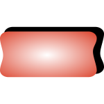 Vector image of red computer button