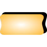 Vector graphics of yellow computer button