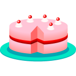 Pink cake vector image