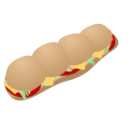 Vector illustration of submarine sandwich