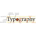 Vector clip art of typography diagram