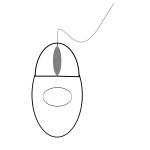 Wired mouse vector drawing