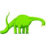 Vector image of dino looking right