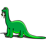 Cartoon vector clip art of dinosaur