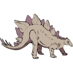 Dinosaur with with spiky back vector image