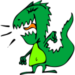 Angry dinosaur vector clip art