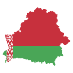 Belarus Map Flag