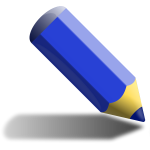 Blue pencil