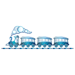 Blue Train Vector