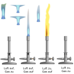 Vector illustration of gas burners set