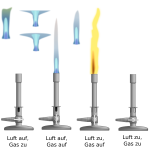 Bunsen burners selection vector clip art