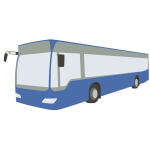 Blue bus vector art