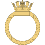 Navy ship badge vector image