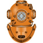 Diving helmet vector drawing