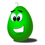 Green comic egg vector image