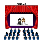 Cinema hall vector drawing