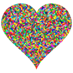 Colorful Confetti Heart