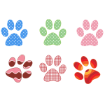 Colorful Paw Prints